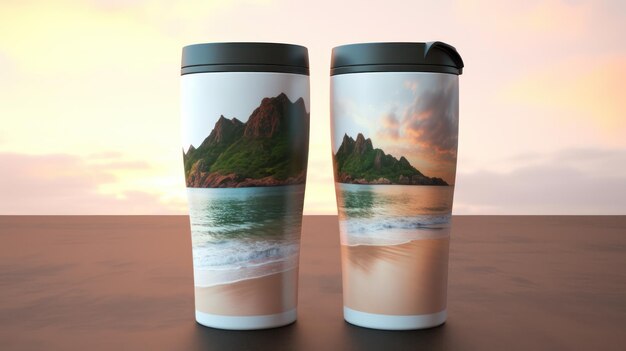 Photo paper cup design hd 8k wallpaper stock photographic image