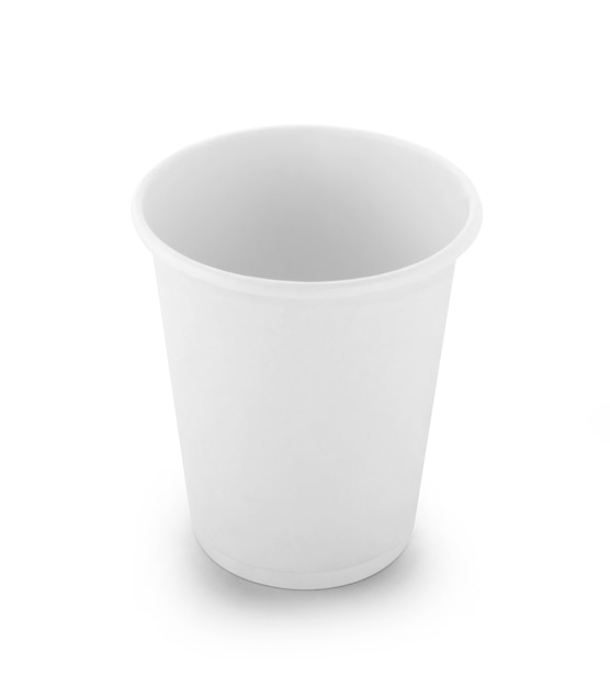 Paper cup isolated on white background