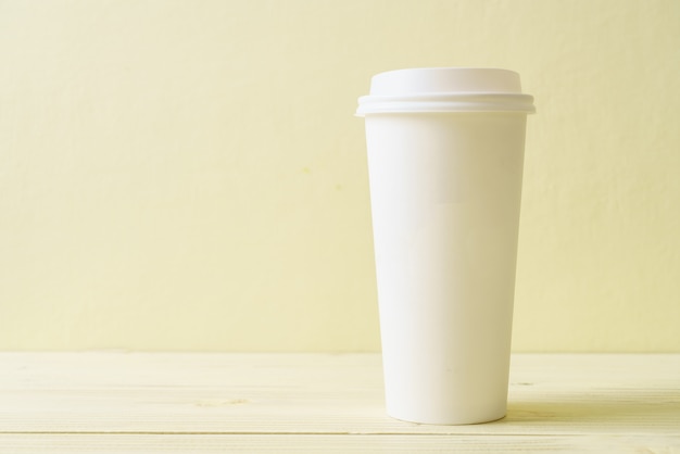 Photo paper cup of takeaway coffee