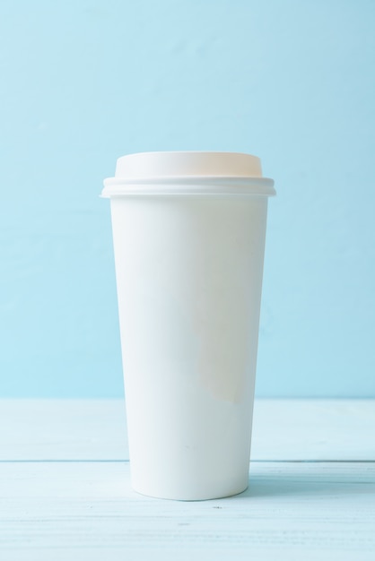 Photo paper cup of takeaway coffee