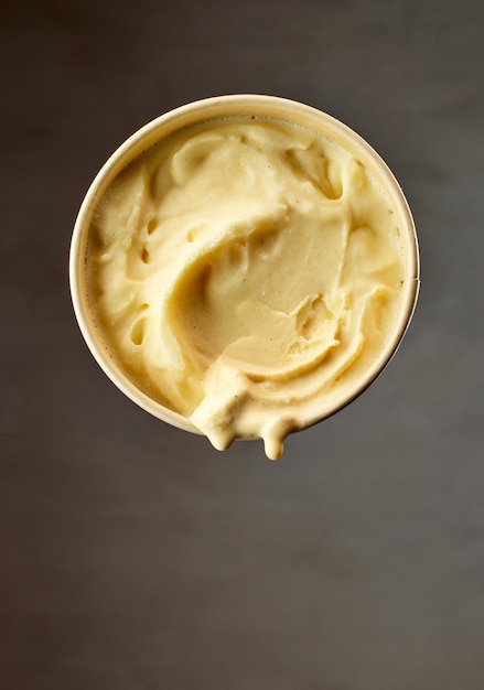 Premium Photo Paper Cup Of Vanilla Ice Cream premium-photo-paper-cup-of-vanilla-ice-cream