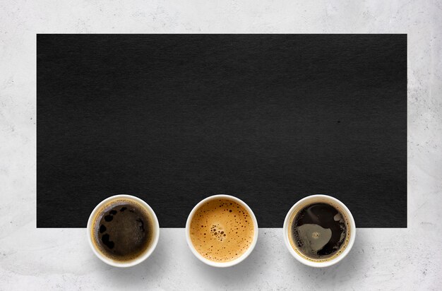 Paper cups of coffee