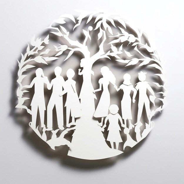 Photo paper cut background