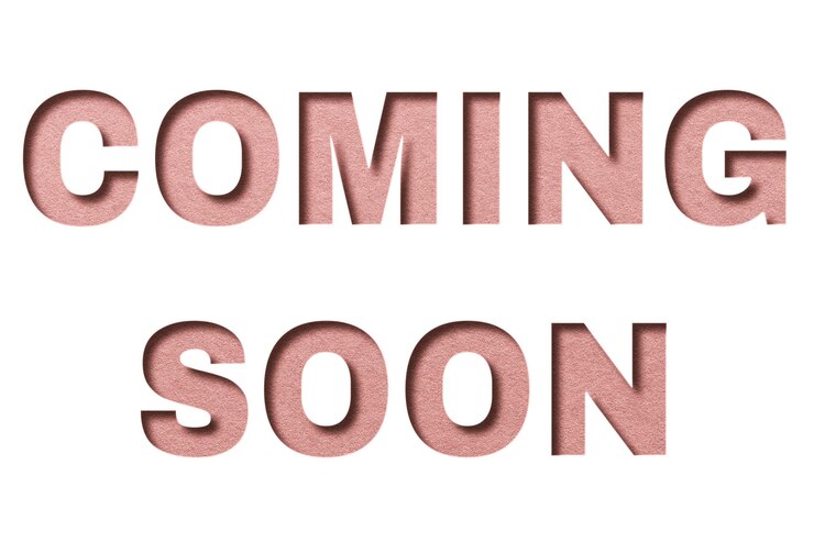 Photo paper cut coming soon lettering png typography