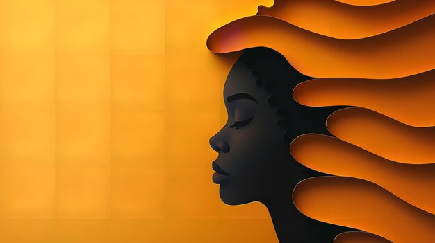 Фото Бумажный дизайн африканской женщины сталкивается с концепцией прогресса или равенства и дискриминации с большим пространством для текста или продукта генеративный ии