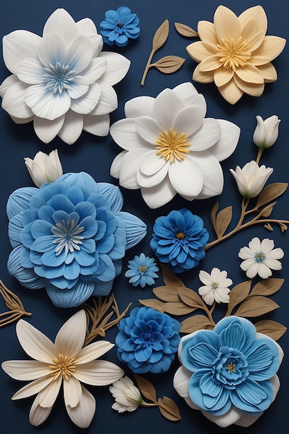 Paper cut flowers