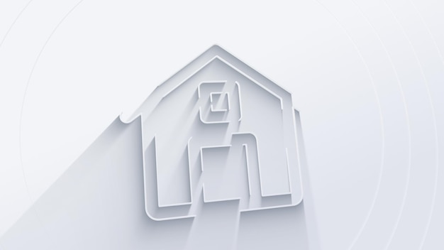 A paper cut of a house with the word home on it
