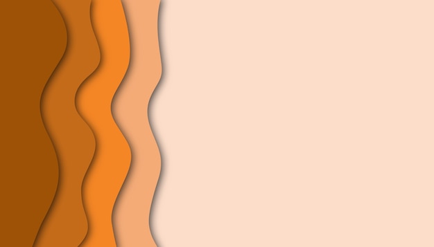 Paper cut out background in orange colors