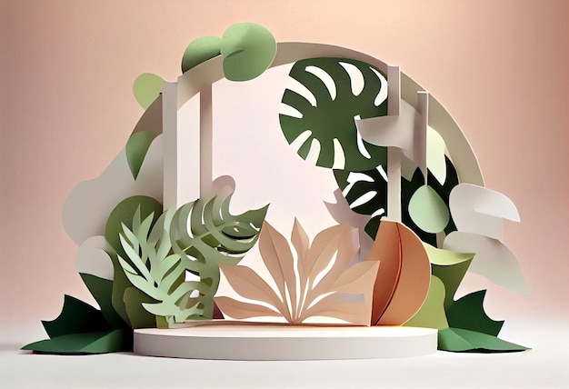 A paper cut out of a plant