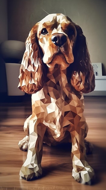 A paper cutout of a dog