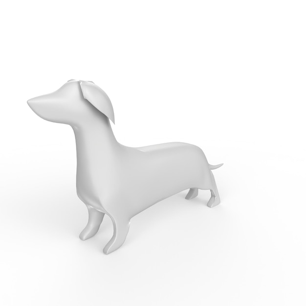 A paper dog is made in the style of a dog.