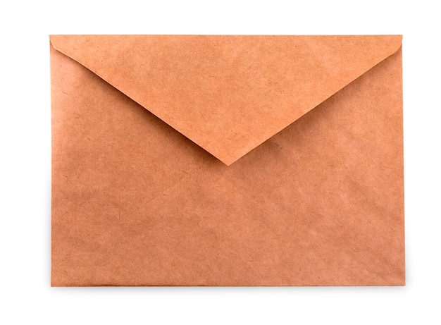 Paper envelope isolated on a white background