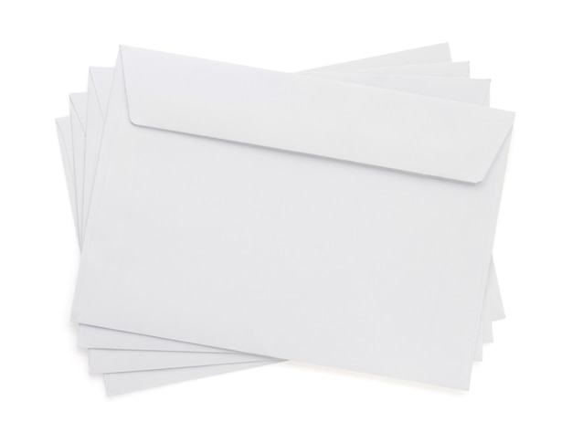 Paper envelope isolated on white