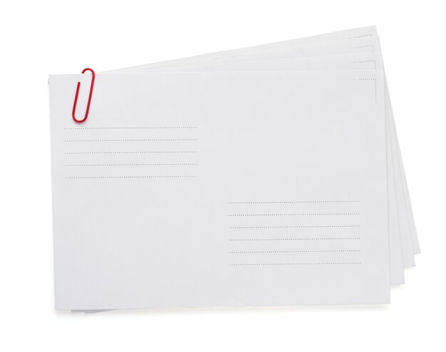 Paper envelope on white