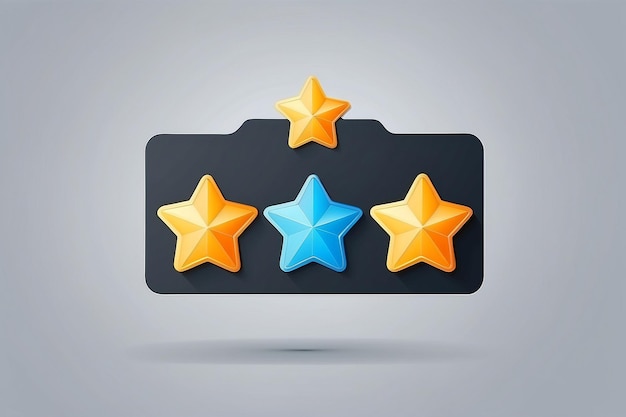 paper feedback icon five stars rating icon quality rating icon vector