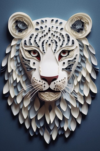 Paper figure in the form of a cute Tiger