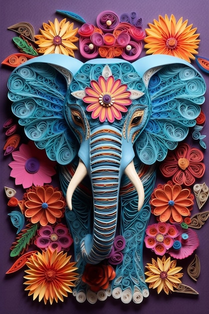 Paper figure in the form of a Elephant