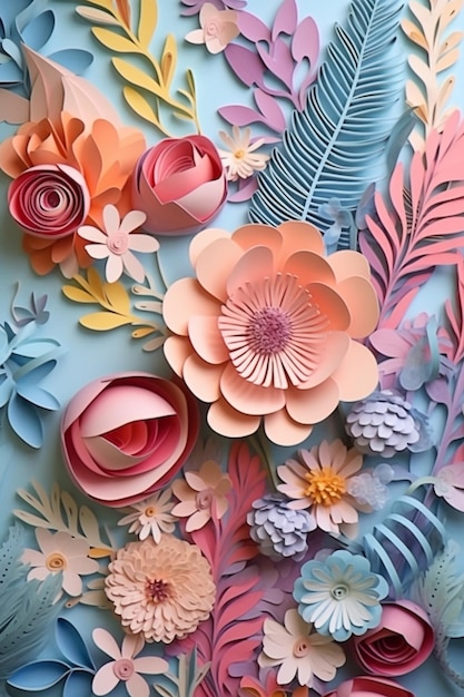 Paper flowers are made by paper flowers.