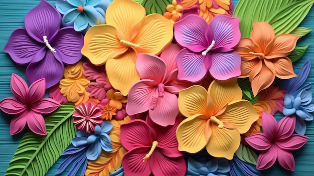 Paper flowers art