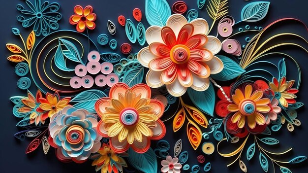 Paper flowers art