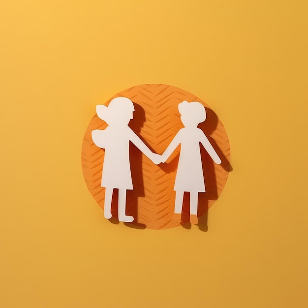 Paper Friendship Journey 3D Paper Cut Craft Illustratie voor een zinvolle viering