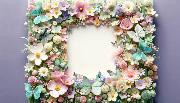 Photo paper garden fantasy an artful array of pastel flora and fauna