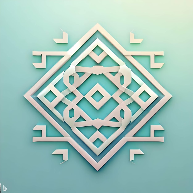 Paper graphic of islamic geometric art Islamic decoration