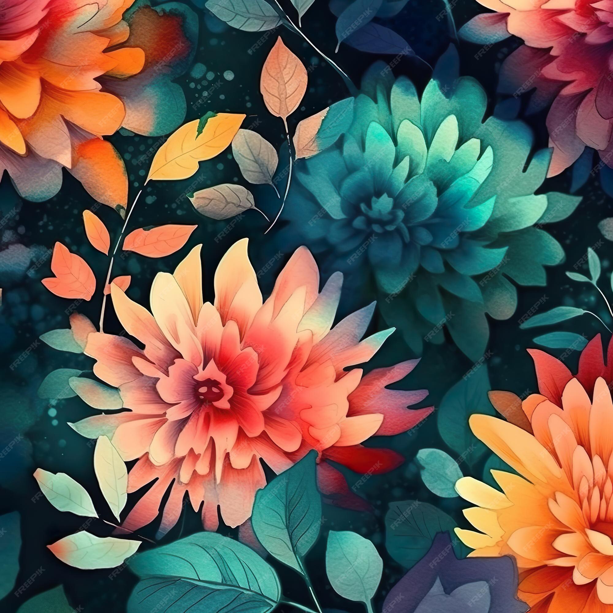 Premium Photo  ##paper iphone wallpapers with a floral background