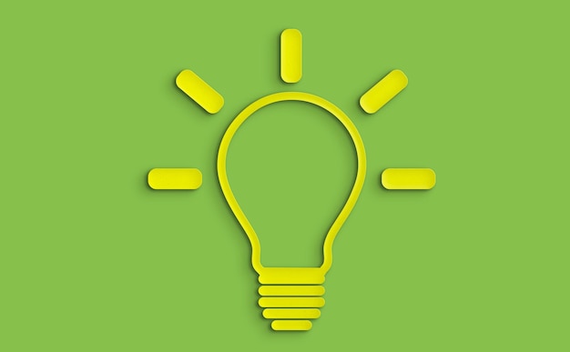 Paper light bulb icon.