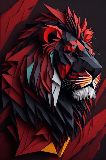 paper lion illustration