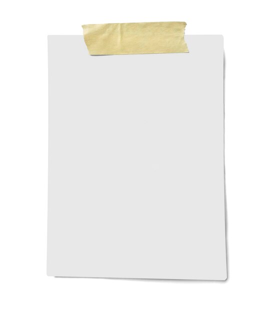 Photo paper message note reminder blank background office business white empty page label tag adhesive tape