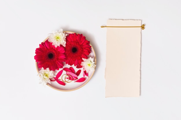 Paper near rings and set of fresh flowers in round