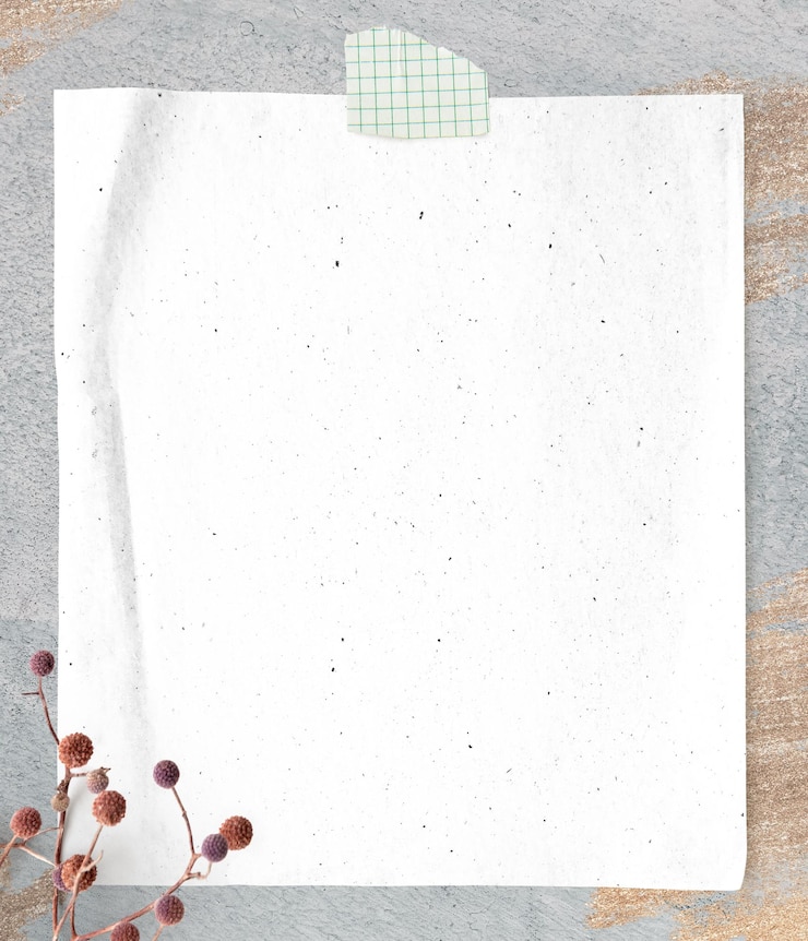 Photo paper note png poster mockup transparent design