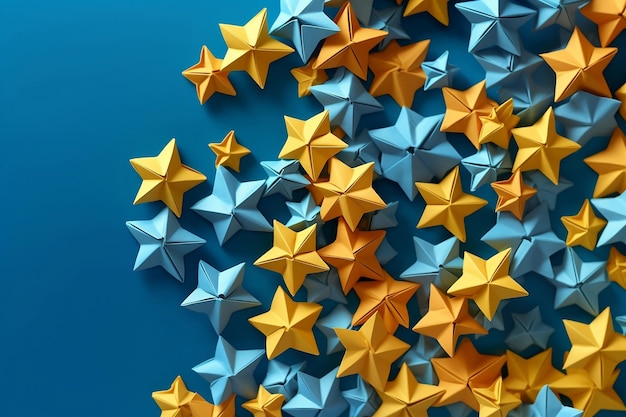 Paper origami stars