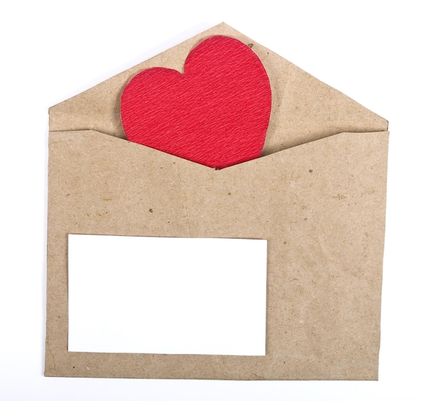 Paper package with valentine card