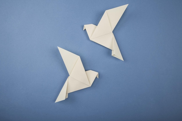 paper pair of pigeons birds origami