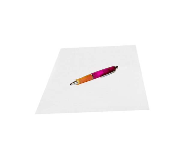 Photo paper and pen isolated