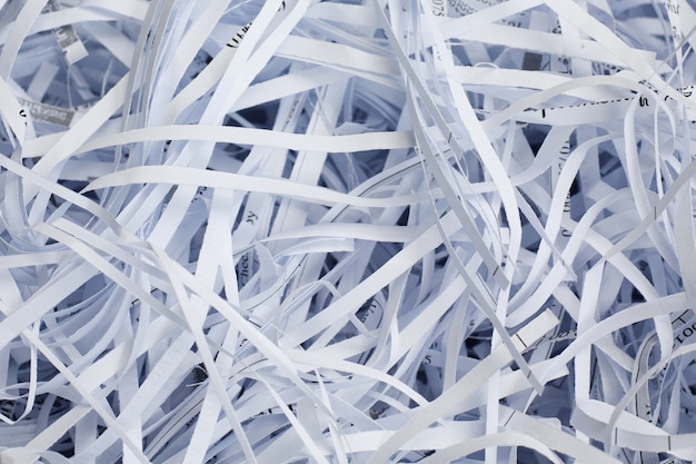 Paper recycle concept,shredded paper documents to recycle with close up shot