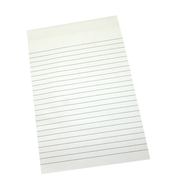 Paper sheet notebook with line background