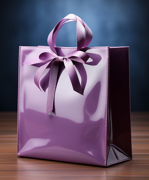 A Paper Shopping Bag Glossy Finish and Graceful Lines