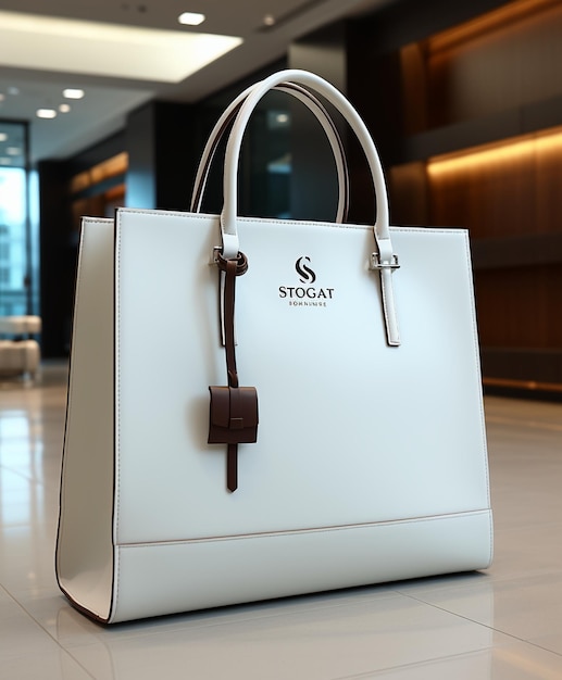 光沢感と優美なラインが魅力の紙製ショッピングバッグ