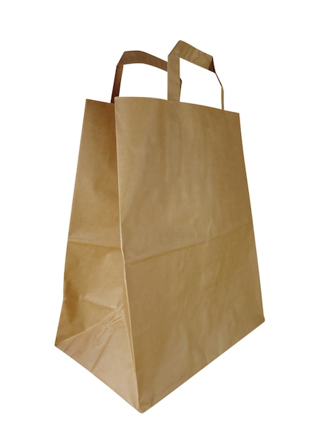 Paper shopping bag isolated