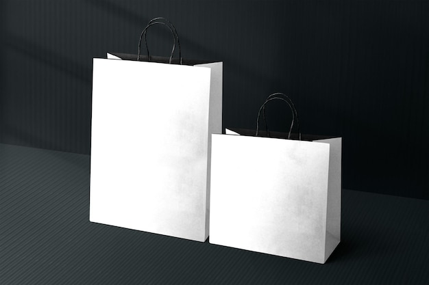 paper shopping bag mockups png