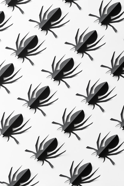 paper spiders pattern on an white background