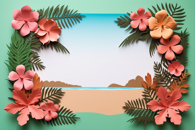 Photo paper style frame for summertime