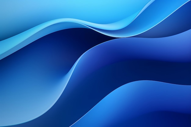 Paper style gradient blue wavy background