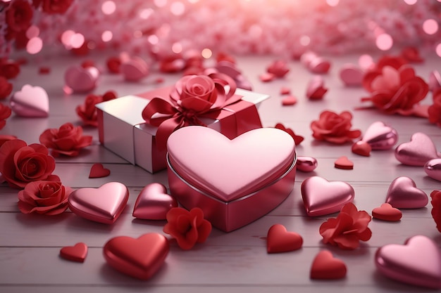 Paper style valentines day background