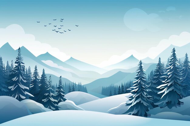 Photo paper style winter wallpaper