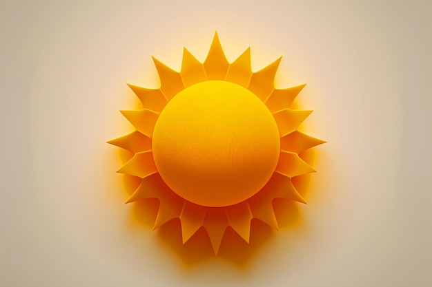 A paper sun with a sun on it