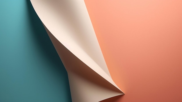 A paper that is orange and blue